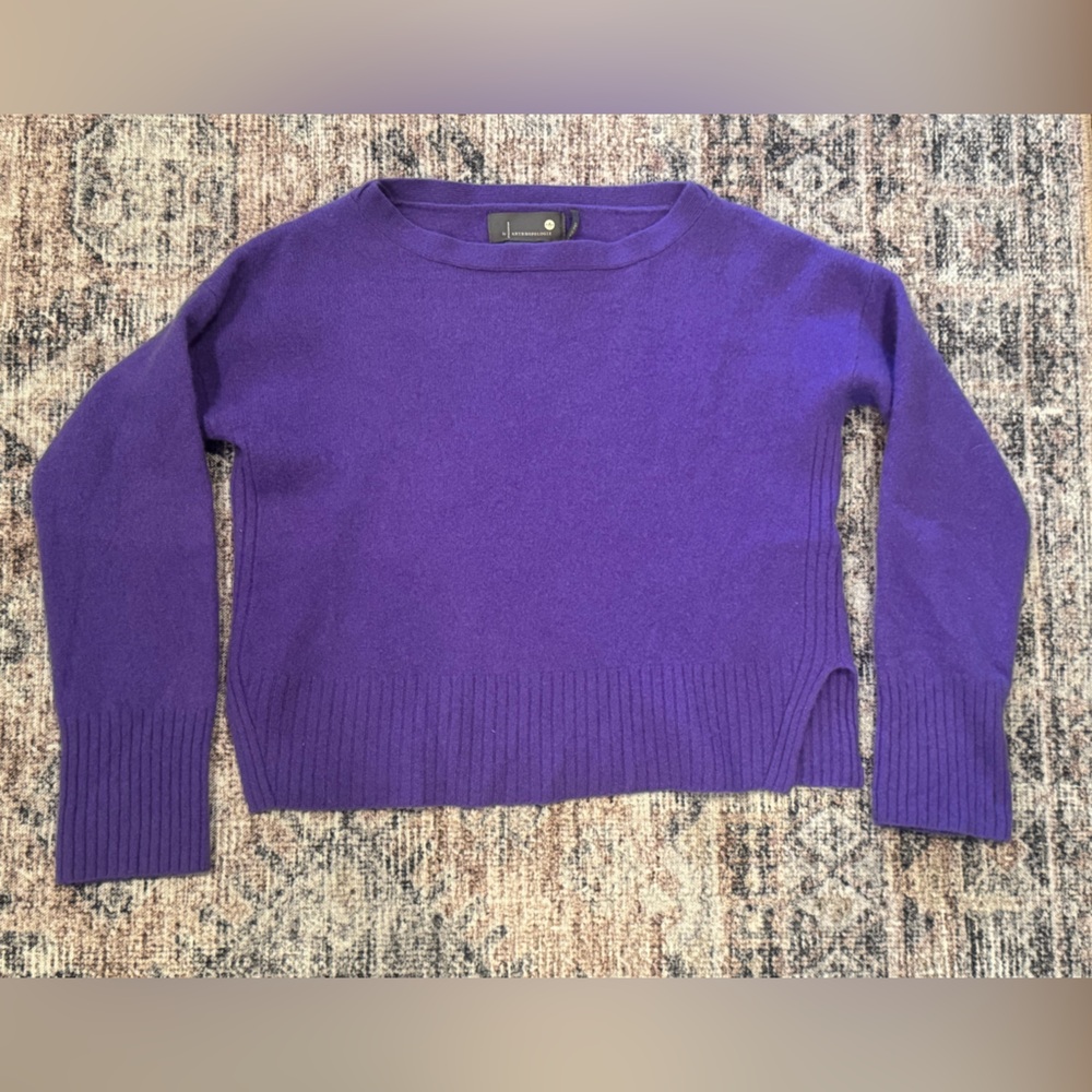 Anthropologie Purple Cashmere Sweater